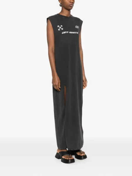 Maxi rochie maxi Off-white de costum alb