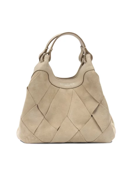 Torebka skórzana Gianni Chiarini skórzana beżowa