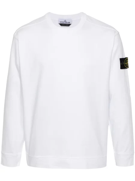 Hanorac Stone Island cu strasuri alb