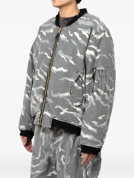 Geacă Kamiya cu model camuflaj alb