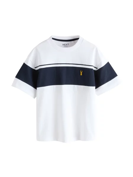 Next Tricou bleumarin alb