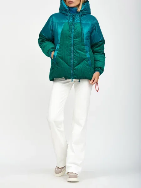 Пуховик After Label зелений
