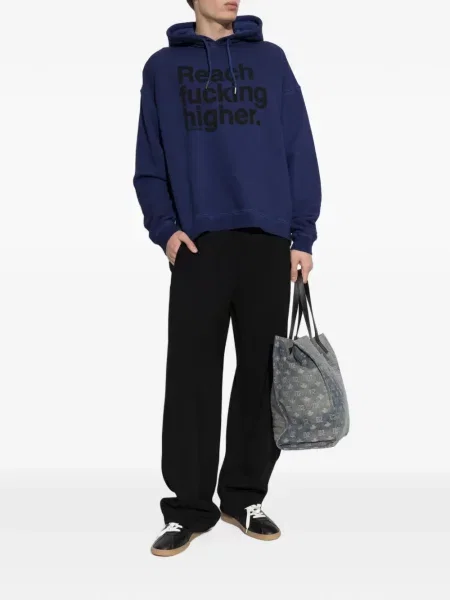 Hanorac cu glugă Dsquared2 cu imagine albastru