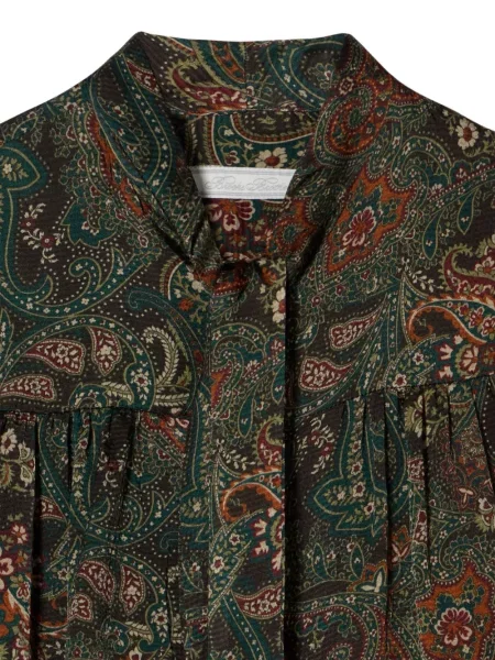 Μπλούζα Brooks Brothers με σχέδιο paisley καφέ