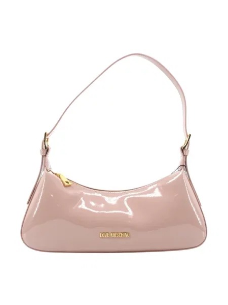 Torebka bagietka Love Moschino skórzana różowa