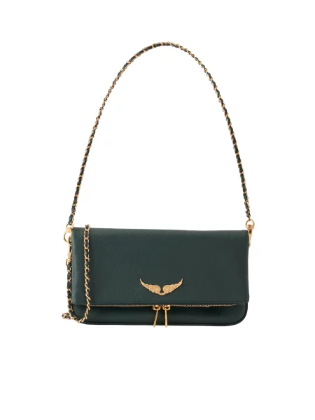 Zadig&Voltaire De piele geantă pe umăr Rock verde