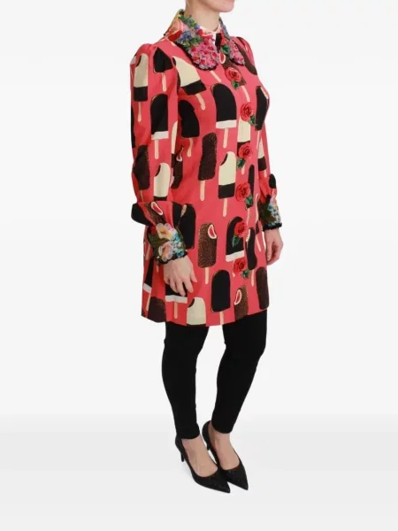 Rochie Dolce & Gabbana cu model floral cu imagine roșu