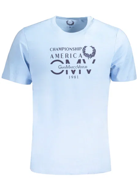 Tricou Gian Marco Venturi scurt albastru