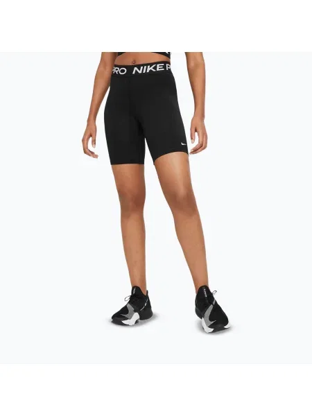 Шорти для тренувань Nike Pro 8" black/white білі