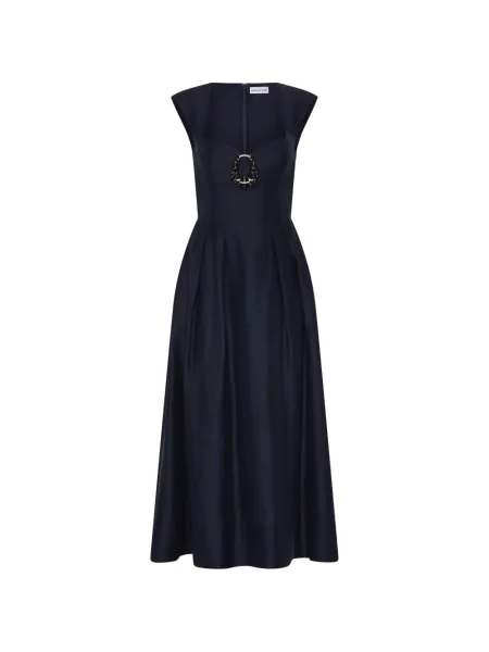 Rochie midi Rebecca Vallance până la genunchi de costum albastru