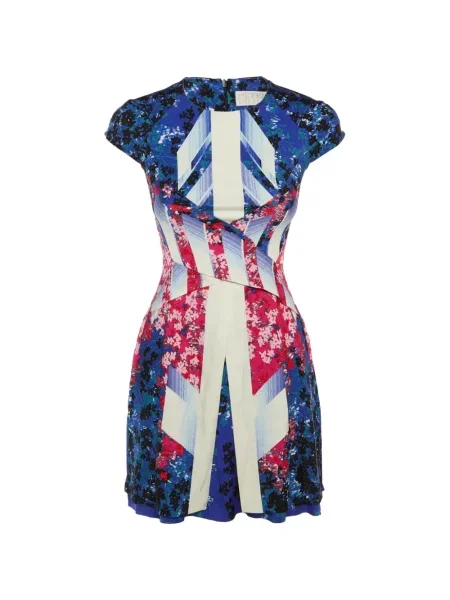 Rochie mini Peter Pilotto cu imagine cu imprimeu abstract albastru