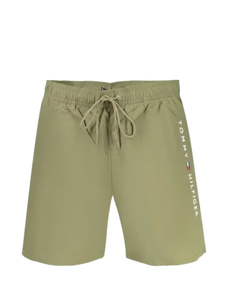 Slip de baie Tommy Hilfiger cu imagine cu cordon verde