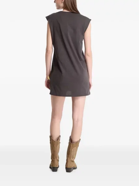 Rochie mini Allsaints fără mâneci cu imagine gri
