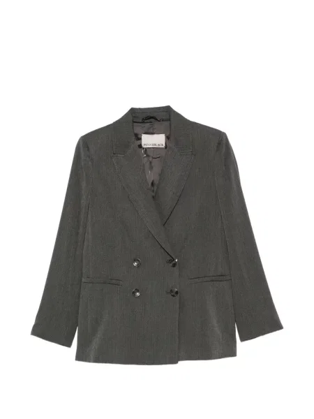 Sacou Pennyblack cu model herringbone cu două rânduri de nasturi gri