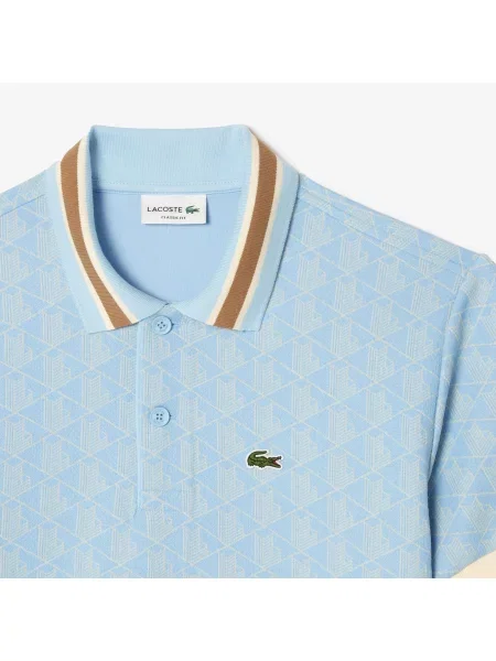 Поло Lacoste голубое