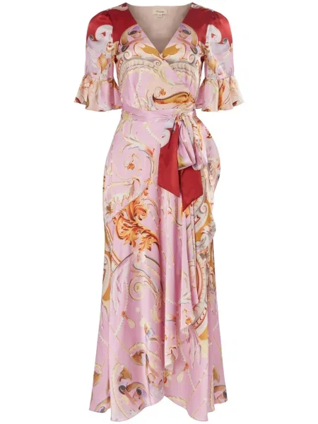 Rochie Temperley London cu imagine de costum roz