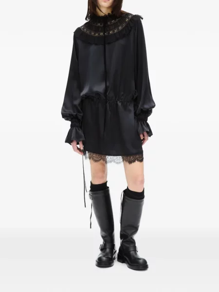 Gulerat rochie mini Ann Demeulemeester negru