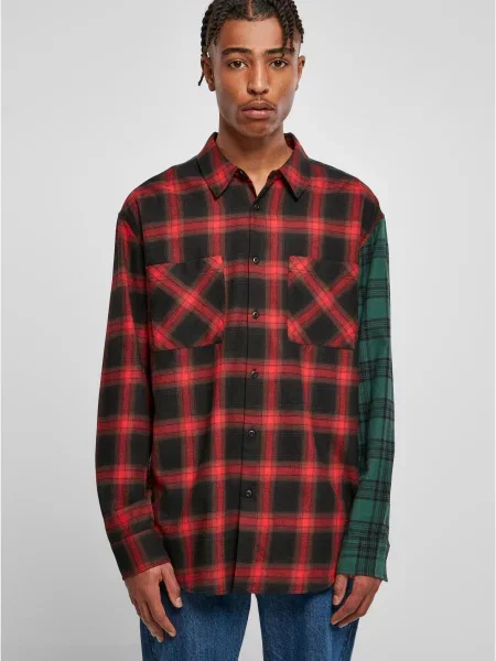 Карирана риза Urban Classics черно