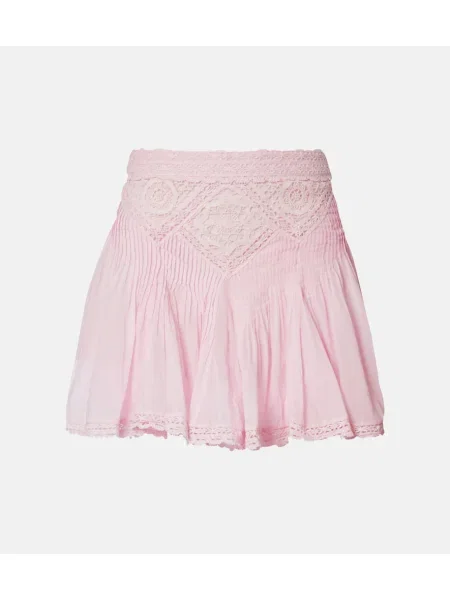 Fustă Marant Etoile din dantelă roz