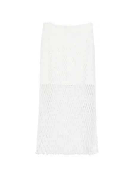 Fustă midi Simkhai până la genunchi alb