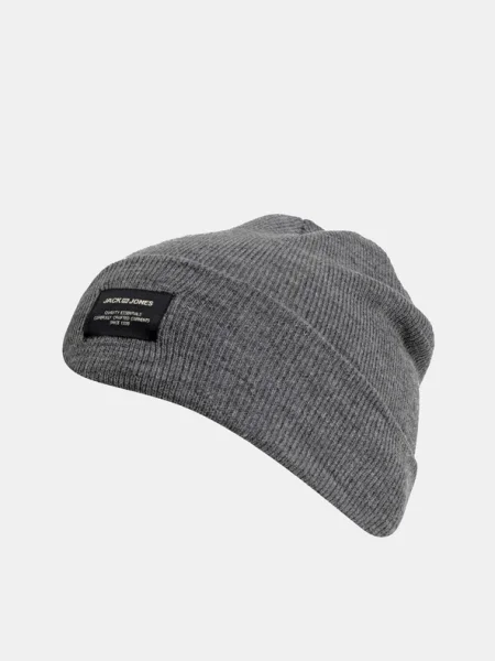 JACK & JONES Sapka DNA melír / fekete / fehér szürke