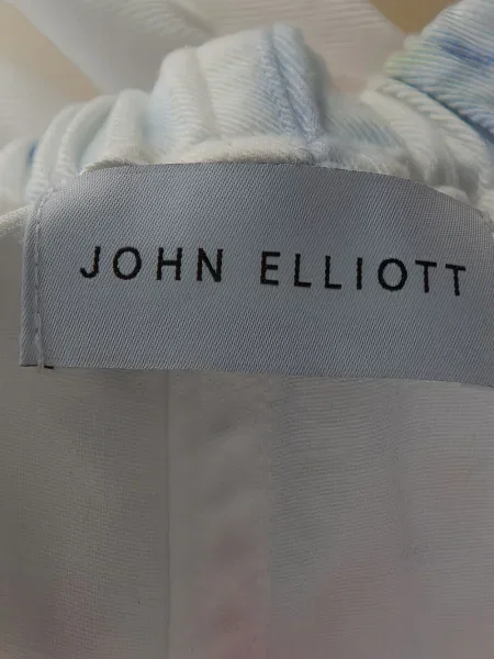 Pantaloni scurți John Elliott cu cataramă alb