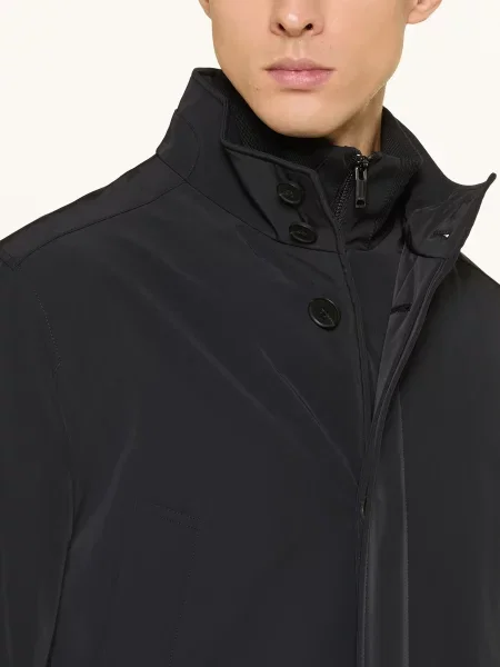 Reiss Parka Player S Odnímatelnou Kapucí černá