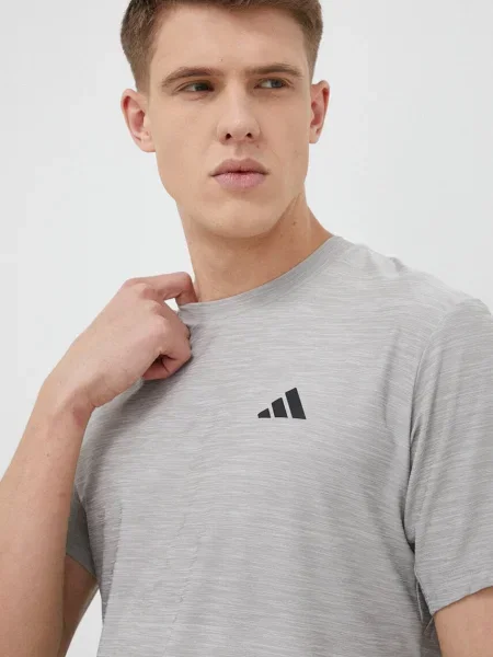 Тениска за трениране adidas Performance Training Essential меланж сив