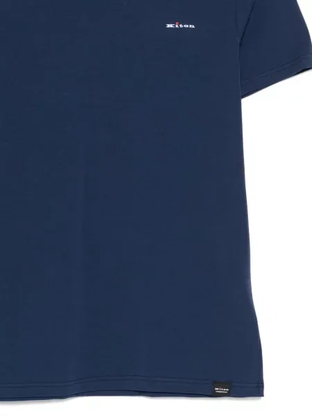 Tricou Kiton cu broderie albastru