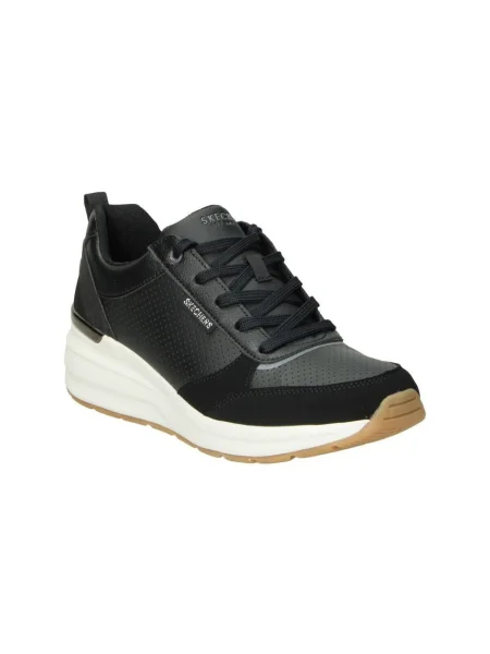 Pöttyös félcipő Skechers fekete