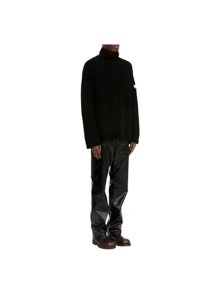 Sweter z golfem Mm6 Maison Margiela wełniany czarny