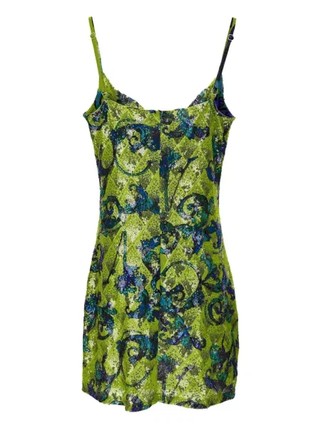 Rochie din denim Versace Jeans Couture verde