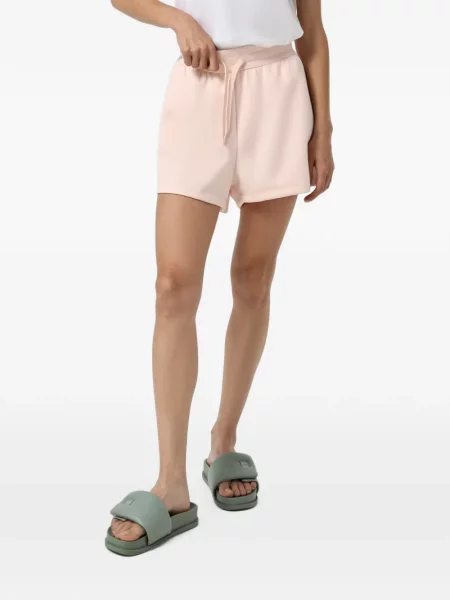 Pantaloni scurți Armani Exchange cu broderie cu cordon roz