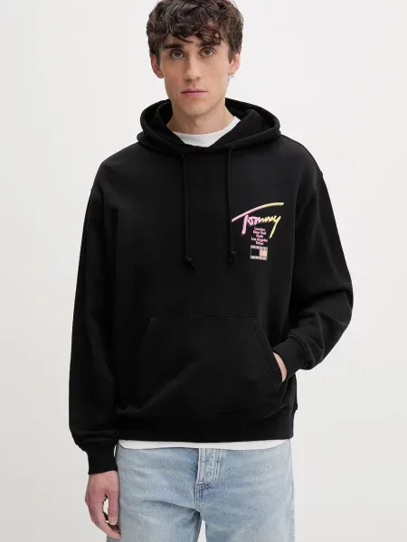 Tommy Jeans bluza z kapturem czarna