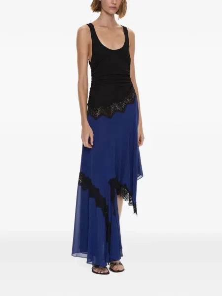 Rochie midi Christopher Esber din dantelă albastru