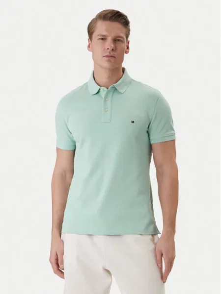 Tommy Hilfiger koszulka polo Mężczyźni jednolity S zielony