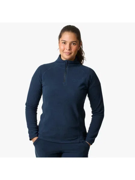 Bluza Polarowa Z ½ Zamkiem Wędrówki Kobieta Geilo Szybkoschnący niebieska