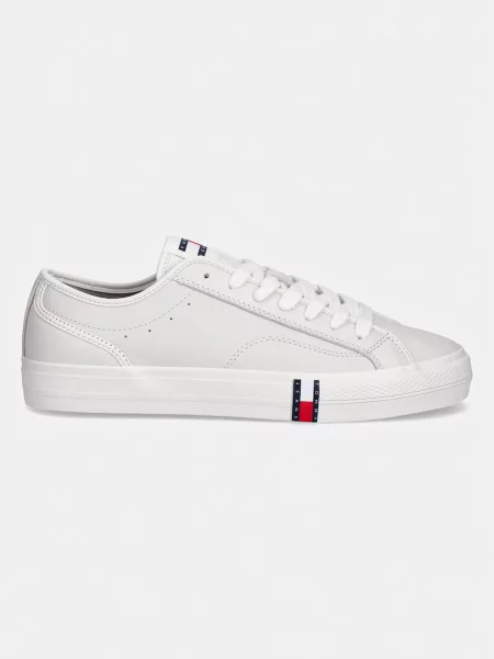 Tommy Jeans ARCHIVE VULC. LONG LACE tenisky pánske kožené biela