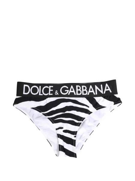 Kalhotky briefs Dolce & Gabbana s potiskem se zebřím vzorem bílé