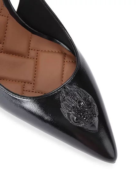 Bőr tűsarkú félcipő Kurt Geiger London fekete