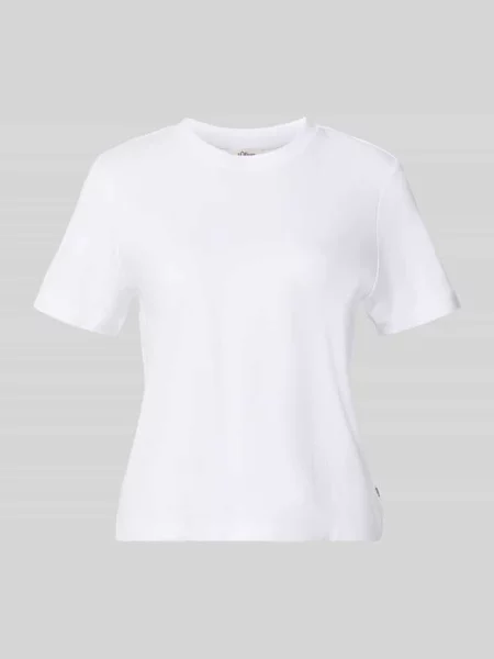 T-shirt o pudełkowym kroju z czystej bawełny S.oliver Red Label biała