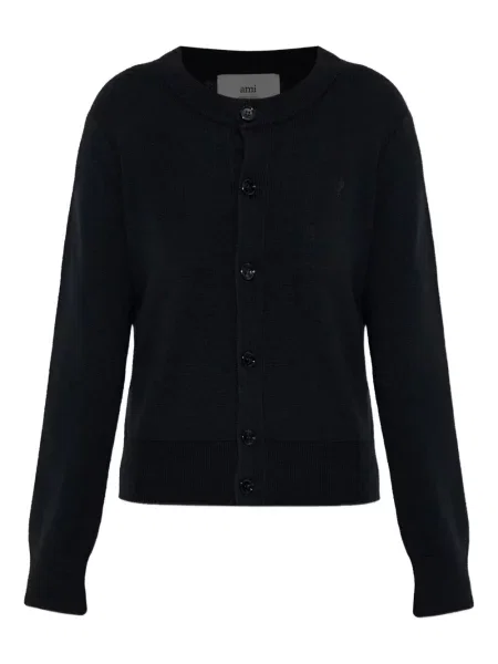 Kardigan Ami Paris wełniany w serca czarny