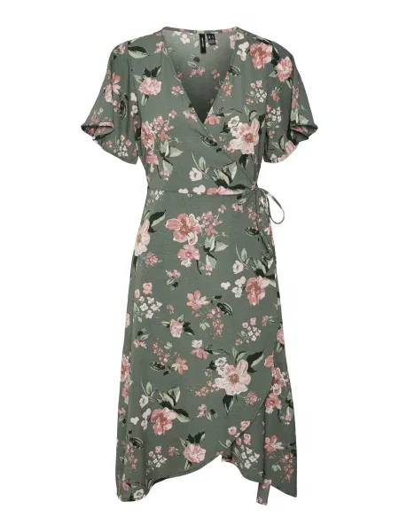 VERO MODA Rochie Saki kaki / pin / roz pudră / roz pal verde