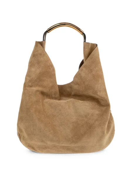 Geantă shopper Moschino din piele de căprioară