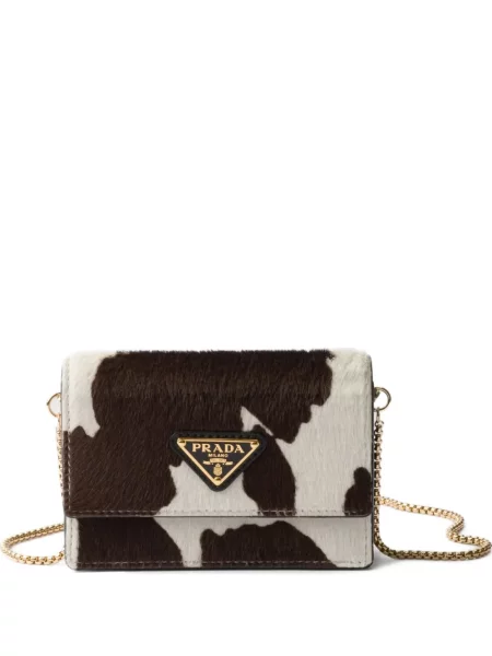 Kabelka Prada s potiskem bílá