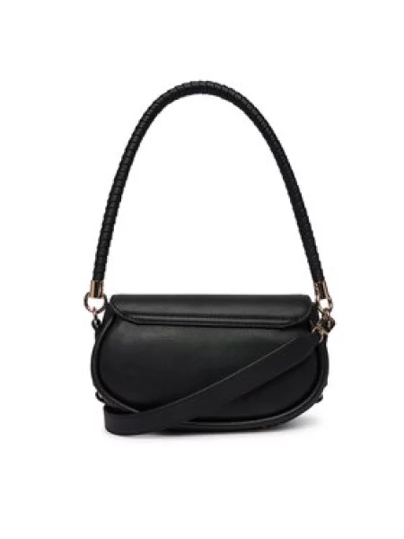 GUESS Rankinė ant peties DANYA FLAP SHOULDER BAG' juoda