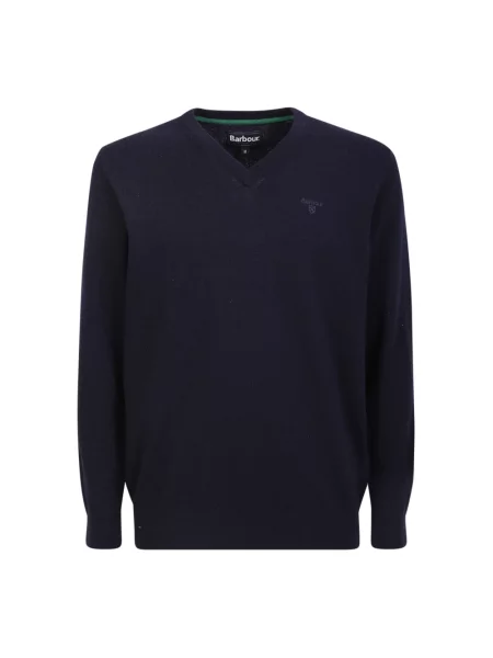 Sweter Barbour wełniany niebieski