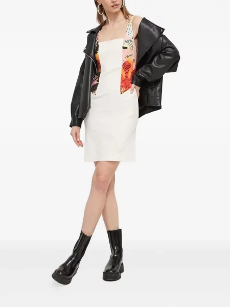 Rochie Desigual cu model floral cu imagine de costum alb
