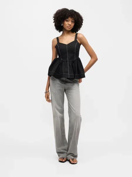 TOPSHOP Top MIRANDA' fekete