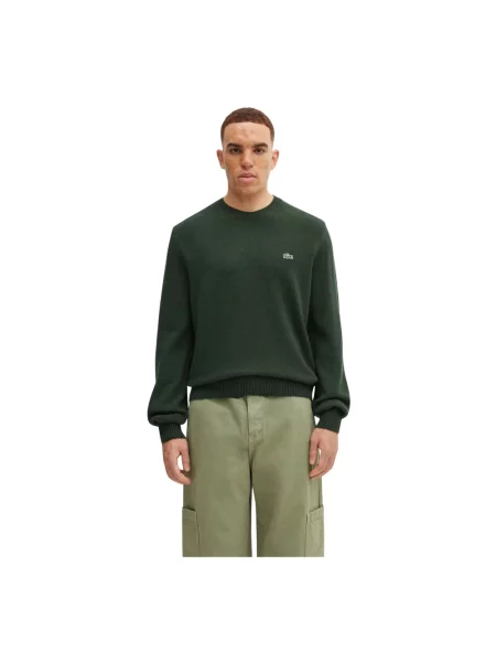 Sweter Lacoste wełniany zielony